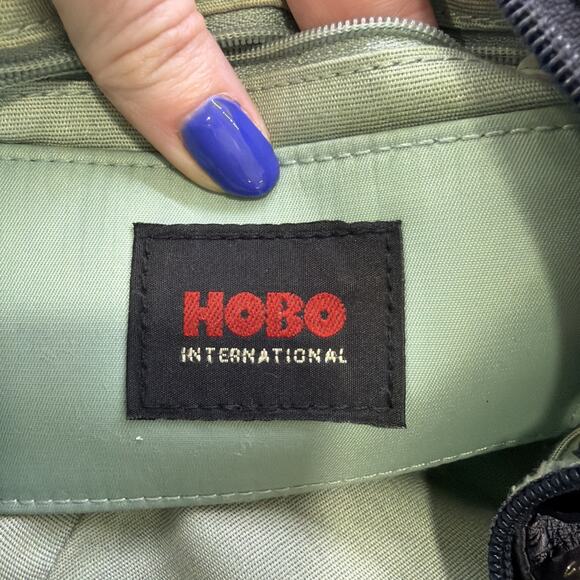 HOBO International Slouchy Black Leather Mini Shoulder Bag Y2k - Picture 12 of 16